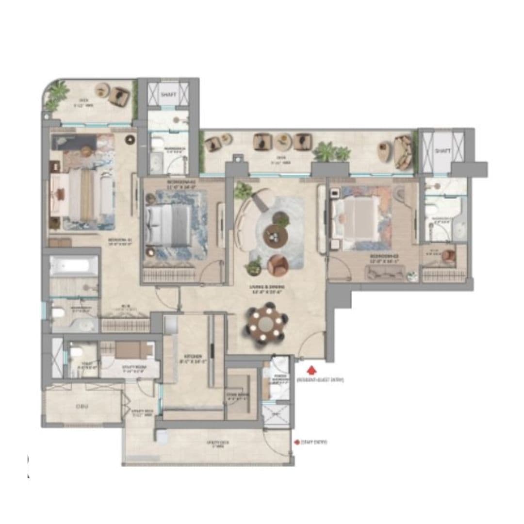 3 BHK - Small